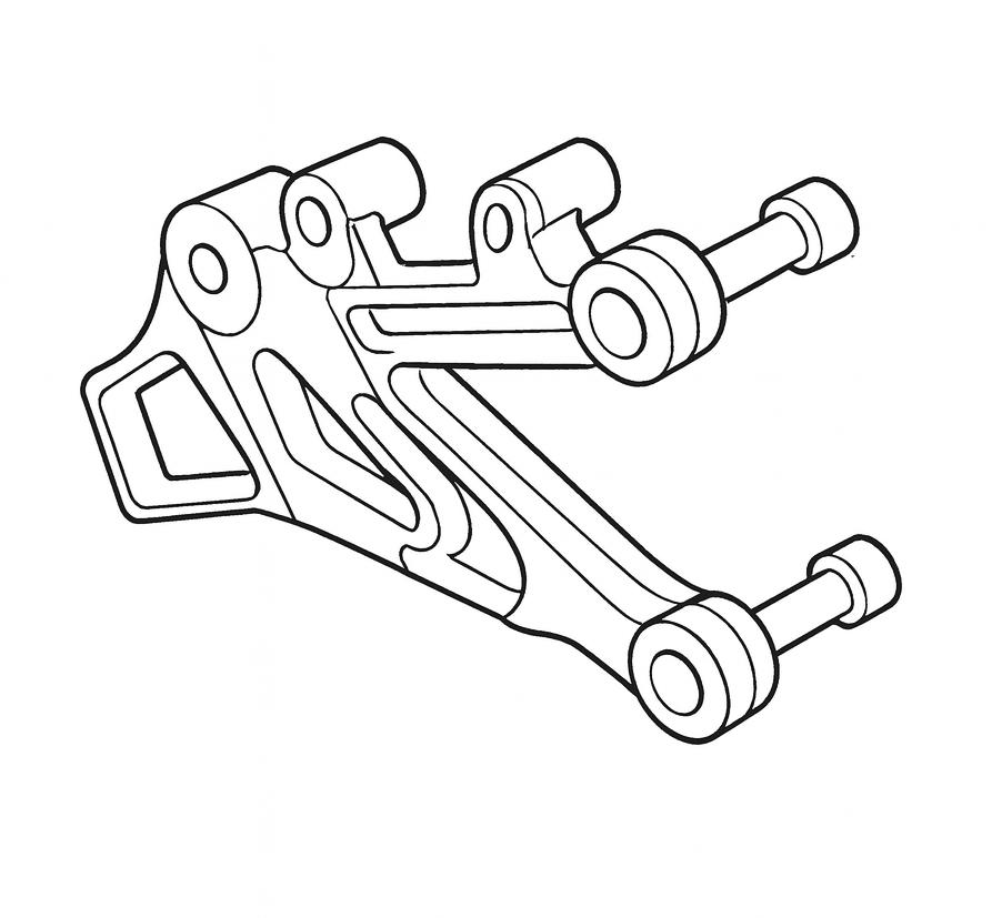 Platine de Repose-Pieds - Côté Gauche